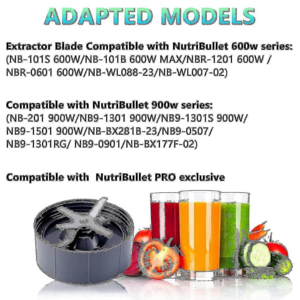 Blender reservedeler for Nutribullet blendere 600w/900w/pro