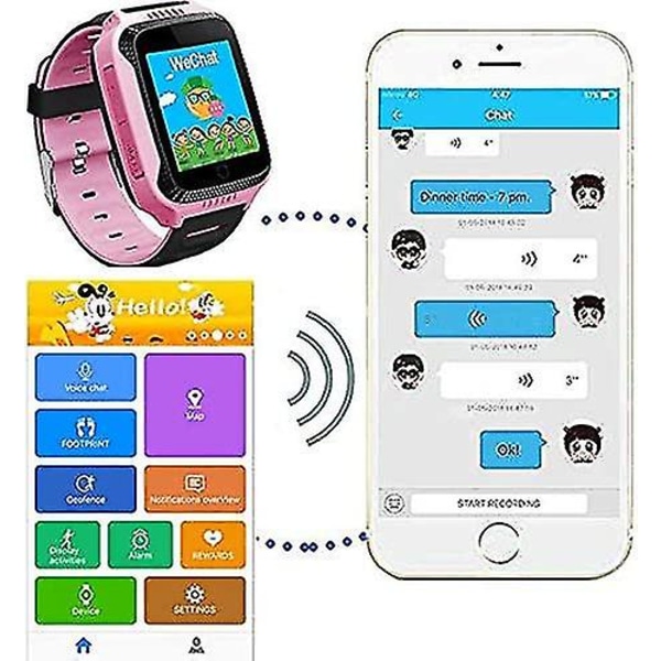 GPS Barnens Smartwatch Telefon - Pekskärm Barnens Smartwatch Med Samtal Röstmeddelande SOS Ficklampa Digitalkamera Alarmklocka, Present Till Barn Pojkar Flickor S
