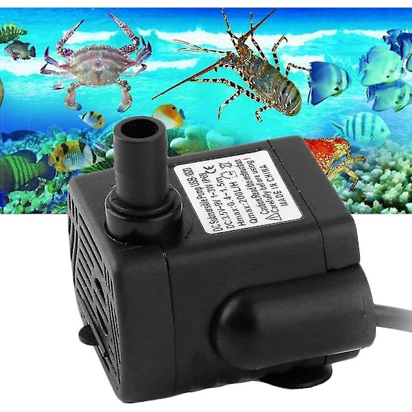 48gph [180l/h] 3w Ultra-stille Vandpumpe, Lille Akvarium, Fiskedam, Skildpadde, Akvatiske Dyr, Skulptur, Have, Bevægelig Båd, Dam, Springvand, Bordplade