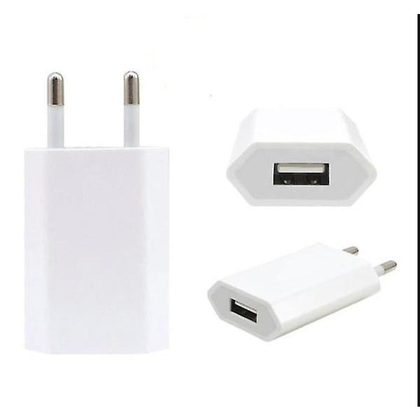 3-pack laddare kompatibel med iPhone / Samsung 5V / 1A och andra Vit