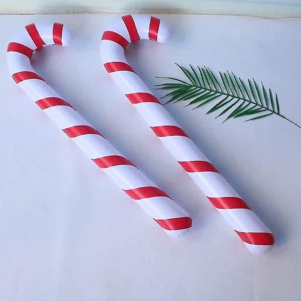 6 stk 86 cm oppblåsbare pepperkake-stokker til julepynt