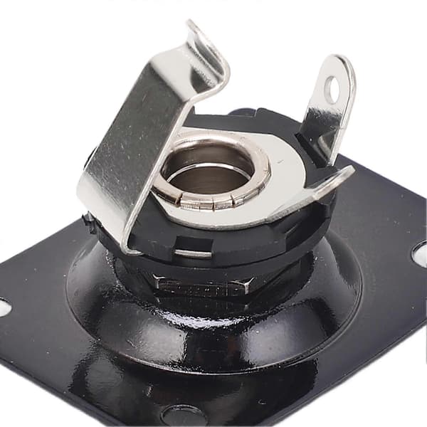 Guitar Output Jack Plade Kvadratisk Form Metal Kompakt Guitar Jack Stikplade til Telecaster Sort