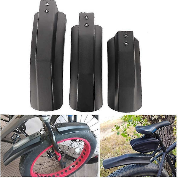 Cykelskärmar, 26 tum Plast Cykel Fram & Bak Skärmar Hållbara Däck Skärmar För Fettdäck Mountainbike