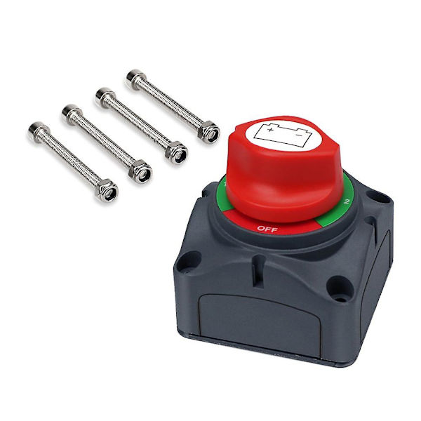Batteri Afbryderkontakt, 4-polet Batteri Isolator Vælgerskifte 12V 24V 48V til Marinebåd Bil Ve