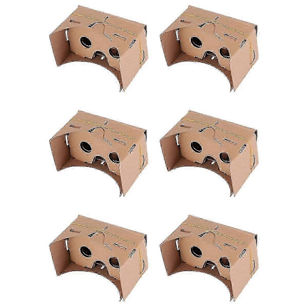 6 st 6 tum DIY 3D VR Virtual Reality-glasögon i hårdpapp för Cardboard