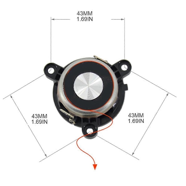 Keskiäänikaiutin Hifi 1.75 tuumaa 40mm 60W 3.2Ohm Kaiutin Keskiääni Kotikaiutin