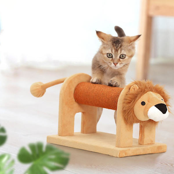 Katt Leksak Klättermöbel Kattklösbräda Söt Elefant Lejon Form Interaktiva Leksaker Kattunge Klätterram (Lejon)