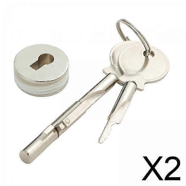 2 Glass Lock Display Skap Lås for Kommode Lås Skuff
