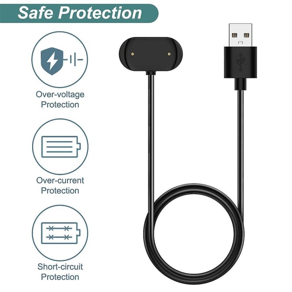 Laddningskabel för Amazfit Gts 2, Gts 2 Mini, Gts 2e, Gtr 2, Gtr 2e, Gts 4 Mini, T-rex Pro, Bip 3, Bip U, Usb-laddningskabel Dock Cord 3,3ft Smartwatch