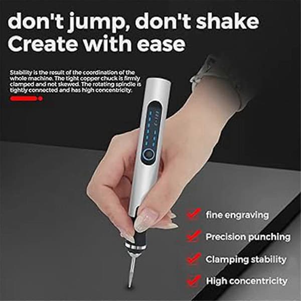 Mini Elektrisk Sliper Trådløs Elektrisk Drill DIY Graveringspenn (B)