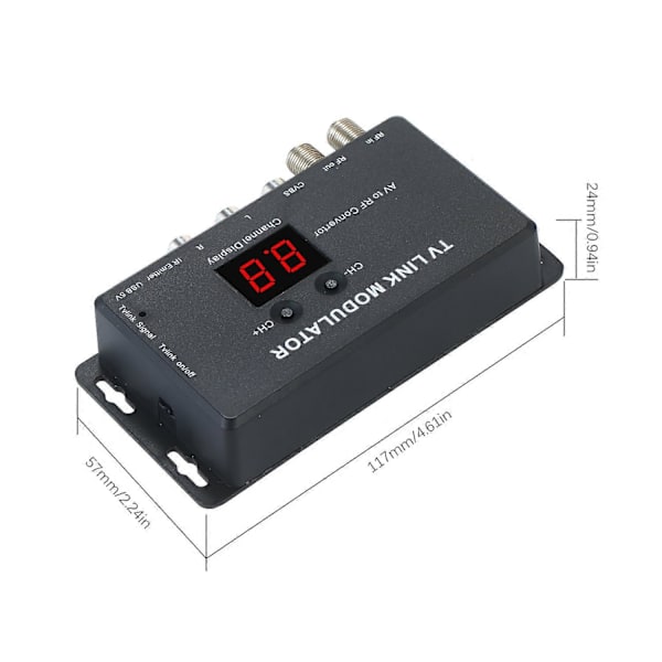 TVLINK Modulator AV til RF Konverter & IR Forlænger RF Modulator