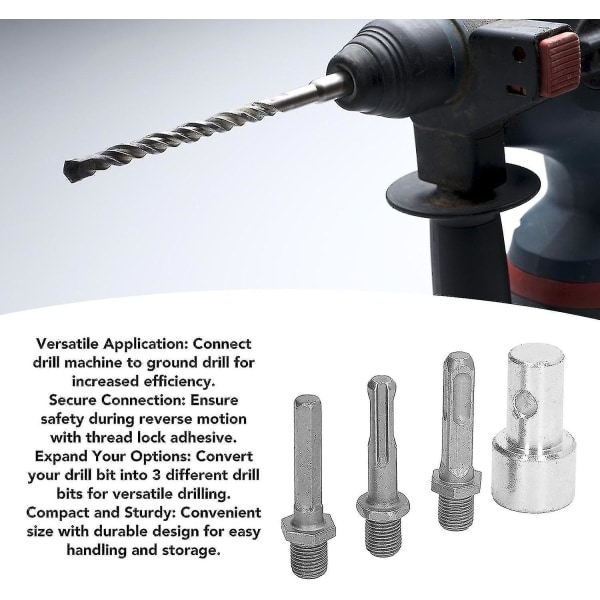 Have Auger Powerboremaskine Adapter Auger Adapter 1 Til Power Auger 3 Boremaskine Adapter Kulstofstål Rund Chuck 2 Huller 2 Spor Have Auger Boremaskine Forbindelse- ACG
