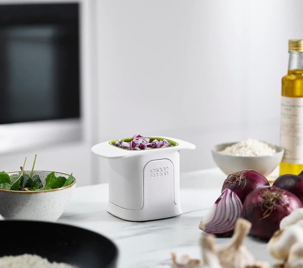Joseph Joseph Chopcup Grøntsags- og Frugtkutter Veg Dicer Rustfrit Stål Hvid