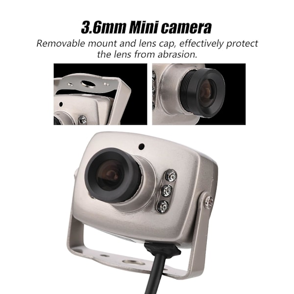 Mini 6LED Kablet CMOS CCTV Sikkerhetskamera Nattsyn Digitalt Videokamera NTSC-YM