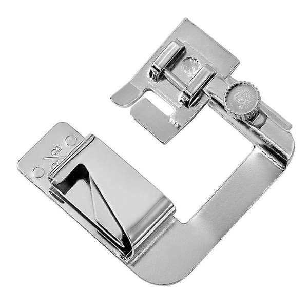 Mångsidigt justerbart rullfållsfotsset symaskinstillbehör hushållssömnad silver 6 st