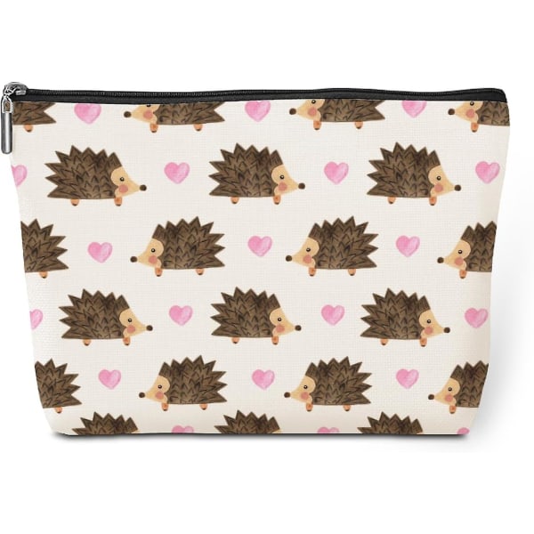 Cute Makeup Bag Funny Hedgehog Cosmetic Bags Hedgehog Gifts Hedgehog Supplies for Animal Hedgehog Lovers Women Female Daughter Niece Nurse Coworker Fr