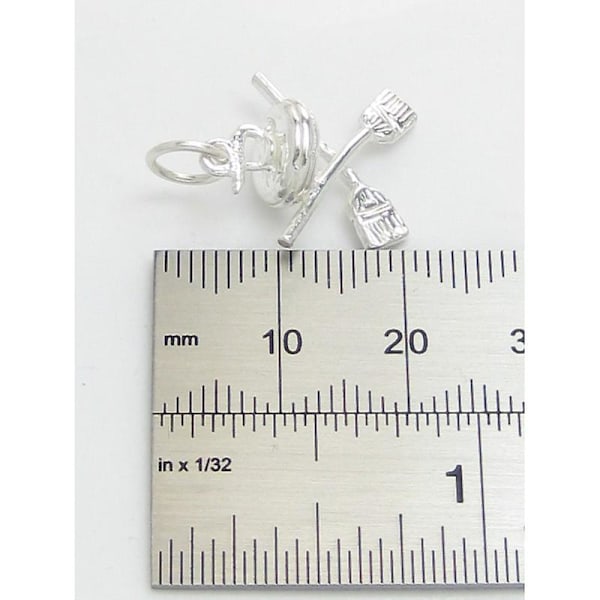 Curlingsten och borstar Sterling Silver Berlock .925 X 1 Berlocker - 4623