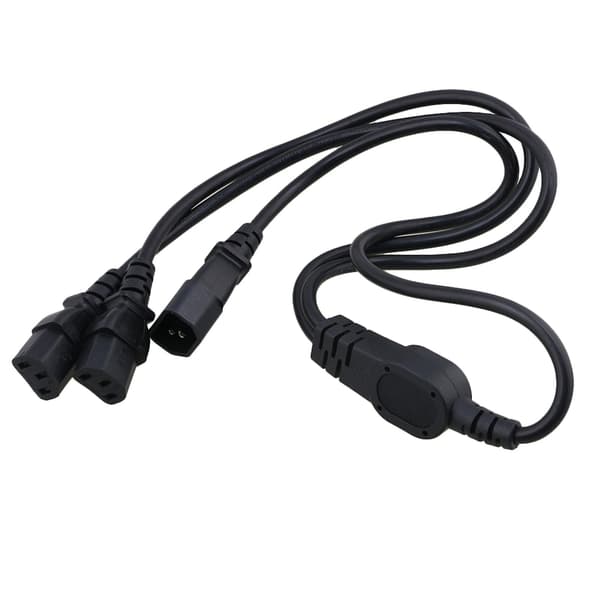 Dataserver IEC 320 C14 til 2 x C13 Y-splitter strømledning 1m