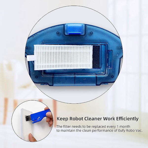 Ersättningsdelar för Robovac 11S 25C 30 30C 35C 12 15T 15C Slim Robotdammsugare Huvud Sidoborste H