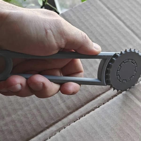 Multifunksjonell pappperforeringskutter roterende pappstanser ergonomisk grep pappperforator for emballering blå