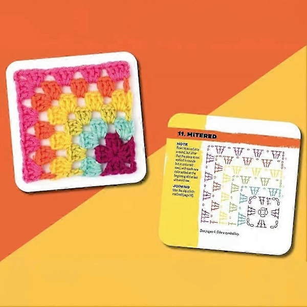 The Granny Square Card Deck - 50 Mix And Match Hækle Designs Til Strikning Og Hækle Diy Kit Til Voksne Begyndere