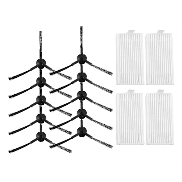 10 stk. Sidebørste + 4 stk. Filter til Ariete Briciola 2711 2712 2713 2717