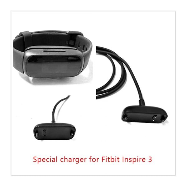 Laderkabel for Fitbit Inspire 3 Smartklokke - 2-pakning Reservedeler