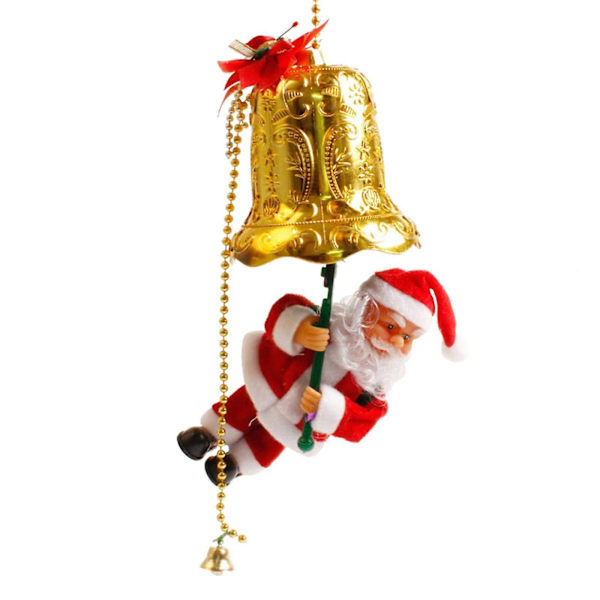 Klättrande Jultomte Juldekoration Klättrar Upp Och Ner Jultomte Med Ljusmusik Och Ljud