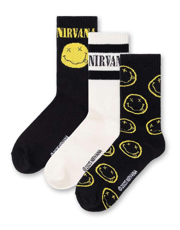 Nirvana Herrstrumpor Set med 3 Flerfärgad Logo 3-pack