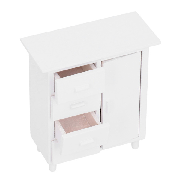 Miniatyr trämöbel skåp dockhus tillbehör dekorativ modell leksak 1:12