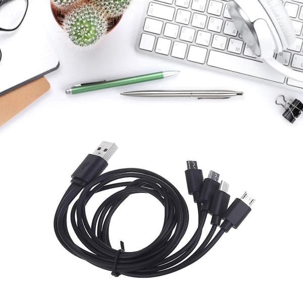 USB2.0 - MicroUSB Monitoiminen Latauskaapeli 4-in-1 MicroUSB Latausadapterikaapeli
