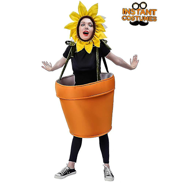Sjov Solsikke Potteplante Kostume Halloween Rollespil Kostume Rekvisitter