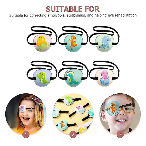 6 stk. Øjenlappe Lazy Eye Lysblokerende Øjenlapper Lazy Eye Pads Øjenlapper Børn Ikke-vævet Øjenlappe