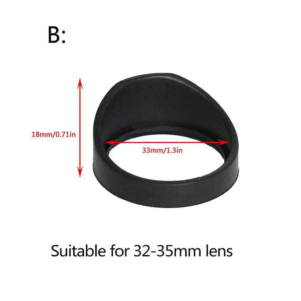 1 par gummiokularögonskydd ett par ögonvakter innerdiameter 34mm 36mm kompatibla mikroskop kikare teleskop-c