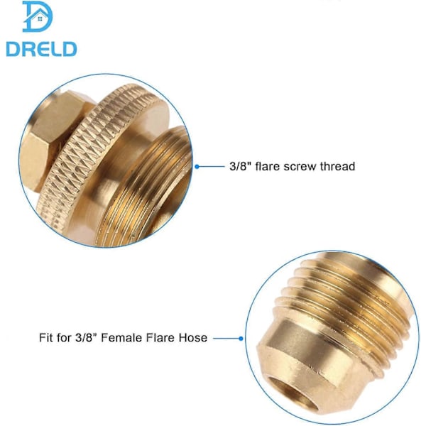 1lb Propaanitankin Säiliön Säätimen Sovitin Liitäntä 3/8 Uros Flare (5/8\"-18UNF) Kierteeseen