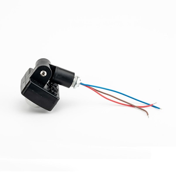AC85-265V IP65 Rörelsesensor Justerbar PIR-brytare Ultratunn LED-lampa PIR Utomhus Rörelsesensordetektor, 10mm Svart