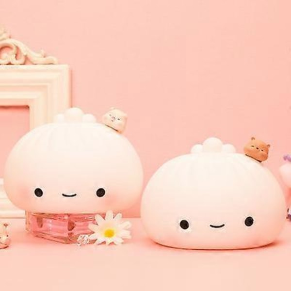 Dumpling nattlys - USB silikonlampe, 7 fargeendringer for gutter og jenter