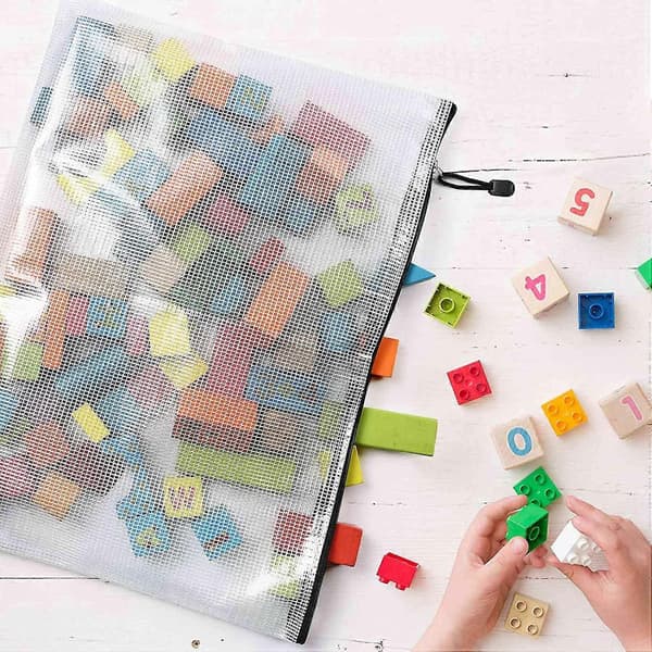 12st A3 Mapp, Informationsblixtlåspåse Plastplånbok Mesh Filväska Blixtlåspåse Blixtlåsplånbok