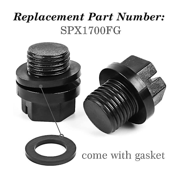 4 Pak Drænpropper Med O-ringe Pumpeprop Poolfiltre Udskiftning Pool Dræn Pumpeprop Spx1700fg F