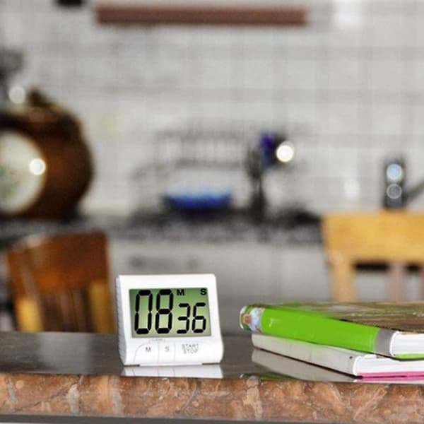 Digital Kök Timer Nedräkning Extra Stor Display Stark Magnetisk Hållare Och Infällbar Hållare,