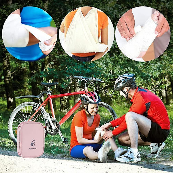 Pack Medicinväska, Bärbar Första Hjälpen-Kit, Tom Första Hjälpen-Kit, Tom Medicinväska, Vattentät, Tom, För Utomhusaktiviteter, Sport, Camping