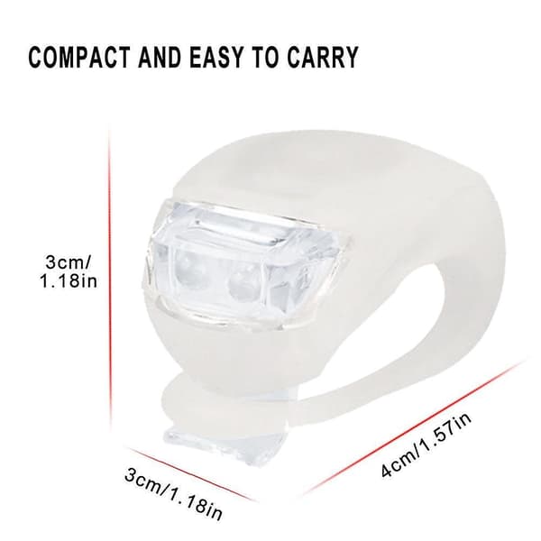 6-pack LED-silikoncykellampor fram och bak - cykelklämma