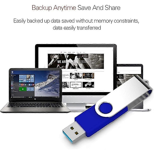 USB-muistitikku 128GB USB 3.0 Kääntyvä muistitikku Nopea Pen Drive