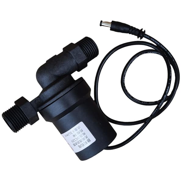 Tyst 12v DC solvärmecirkulationspump borstlös motor 1/2\" kopplingar 650l/h Ft