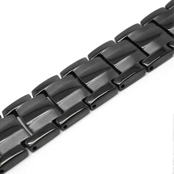 Ekstra Stærk Magnetisk Terapi Armbånd - Lindring af Gigt Smerter og Karpaltunnelsyndrom Magnetiske Armbånd til Mænd - Justerbar Længde (sort)