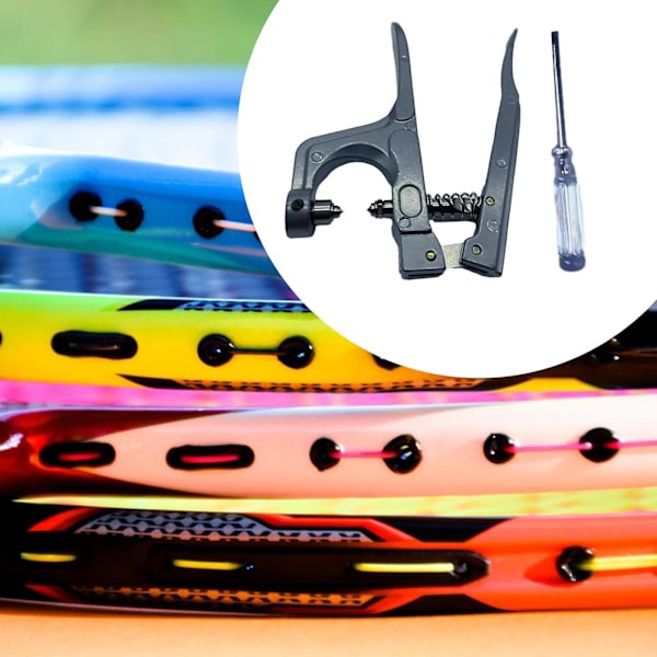 Badmintonmaskin Strängklämma Grommet Öljett Tång Handhållen Badmintonracket Tång Grommetverktyg för Squash Utomhusreparation