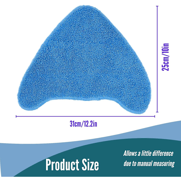 Mikrofiber Dampmoppputer for Vax Damprenser, S86-SF-CC, S85-CM, S86-SF-C, S84-W7-P, S7 og flere, 3-pakning (3 blå)