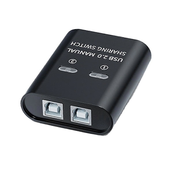 2-porttinen manuaalinen USB-keskitin, kaksi tietokonetta jakaa U-levyn tulostinlaitteen, kaksi sisään, yksi ulos USB2.0-jakaja Tw