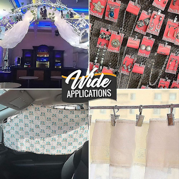15-pack Gardinklämmor, Rostfritt Stål, Stark Partytråd Ljushållare För Att Hänga Husvagnsmarkisbelysning Foton Juldekoration Inomhus Och Utomhus Tillbehör
