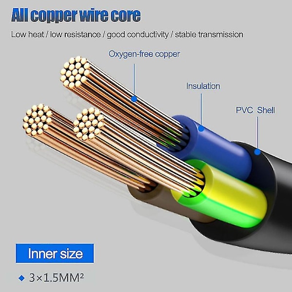 Europea 90 graders han-stik til hun-stik Power til PC-computer Pdu(0,3m)